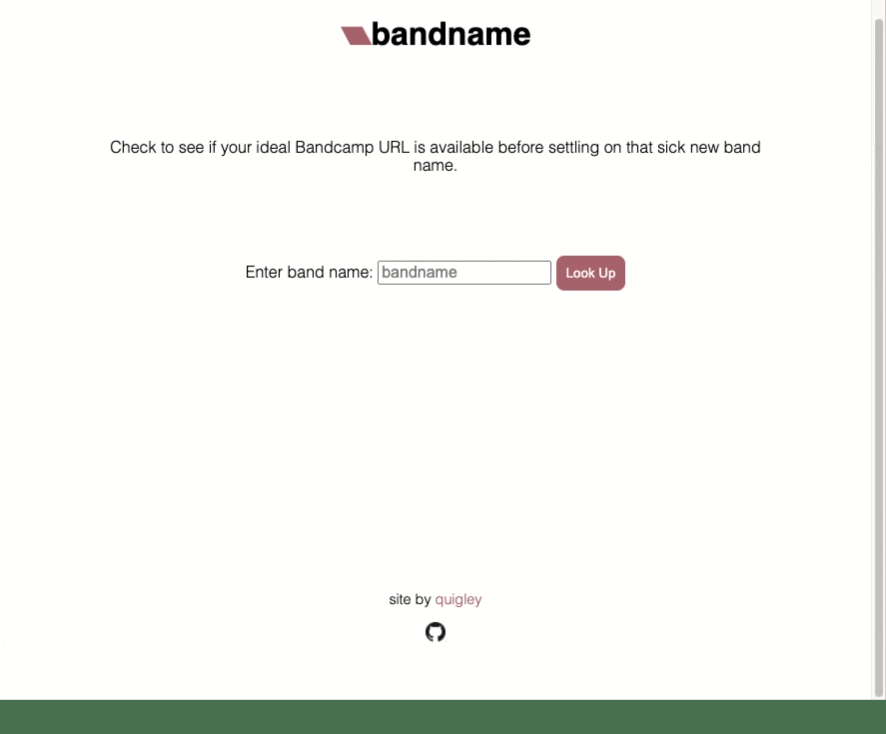 bandname interface